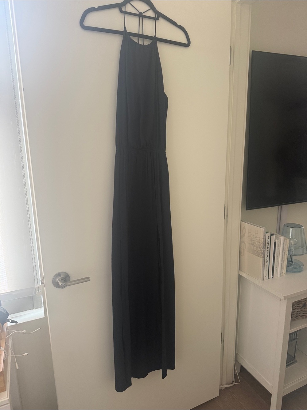 H&M navy halter maxi dress